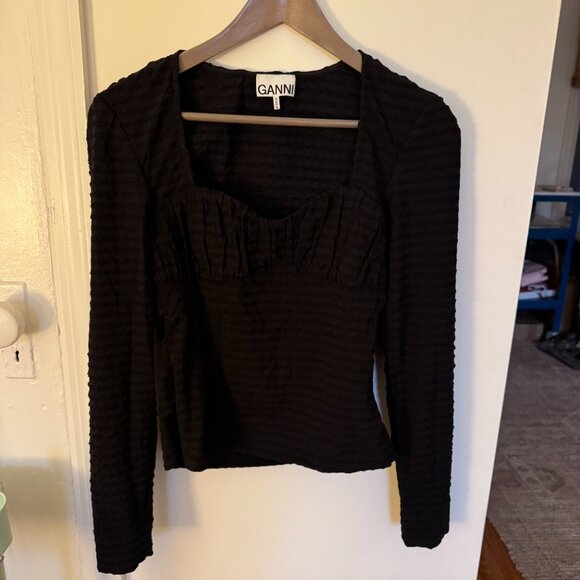 Ganni Seersucker top - Picture 2 of 5